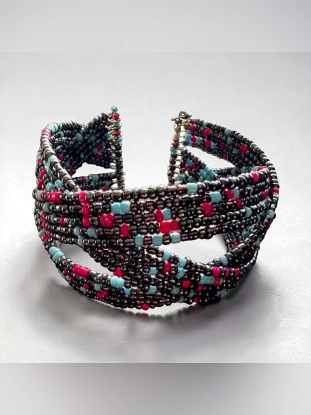 Handcrafted Beaded Cuff Bracelet